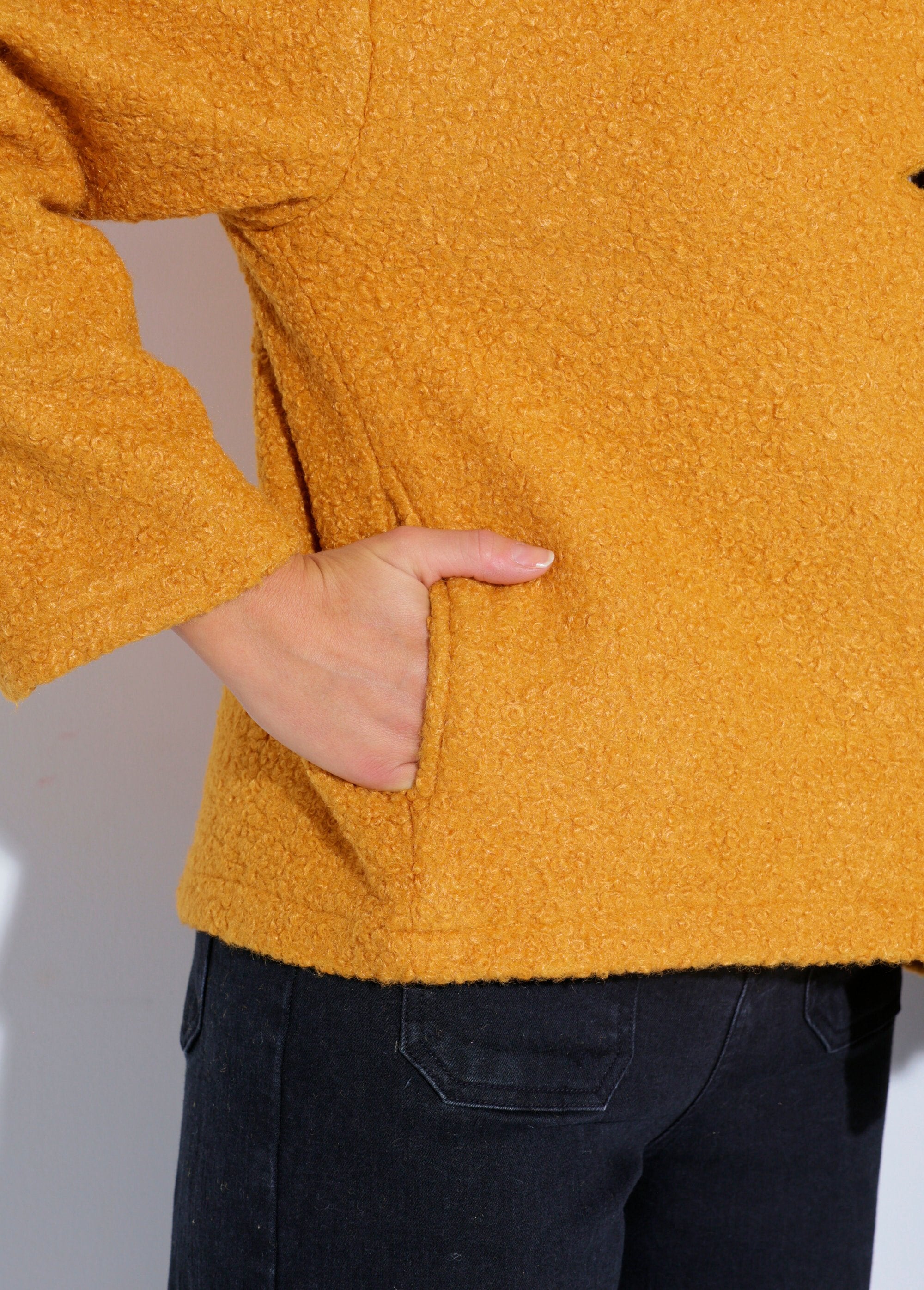 Short,_plain,_bouclé-style_pea_coat_Mustard_DE2_slim