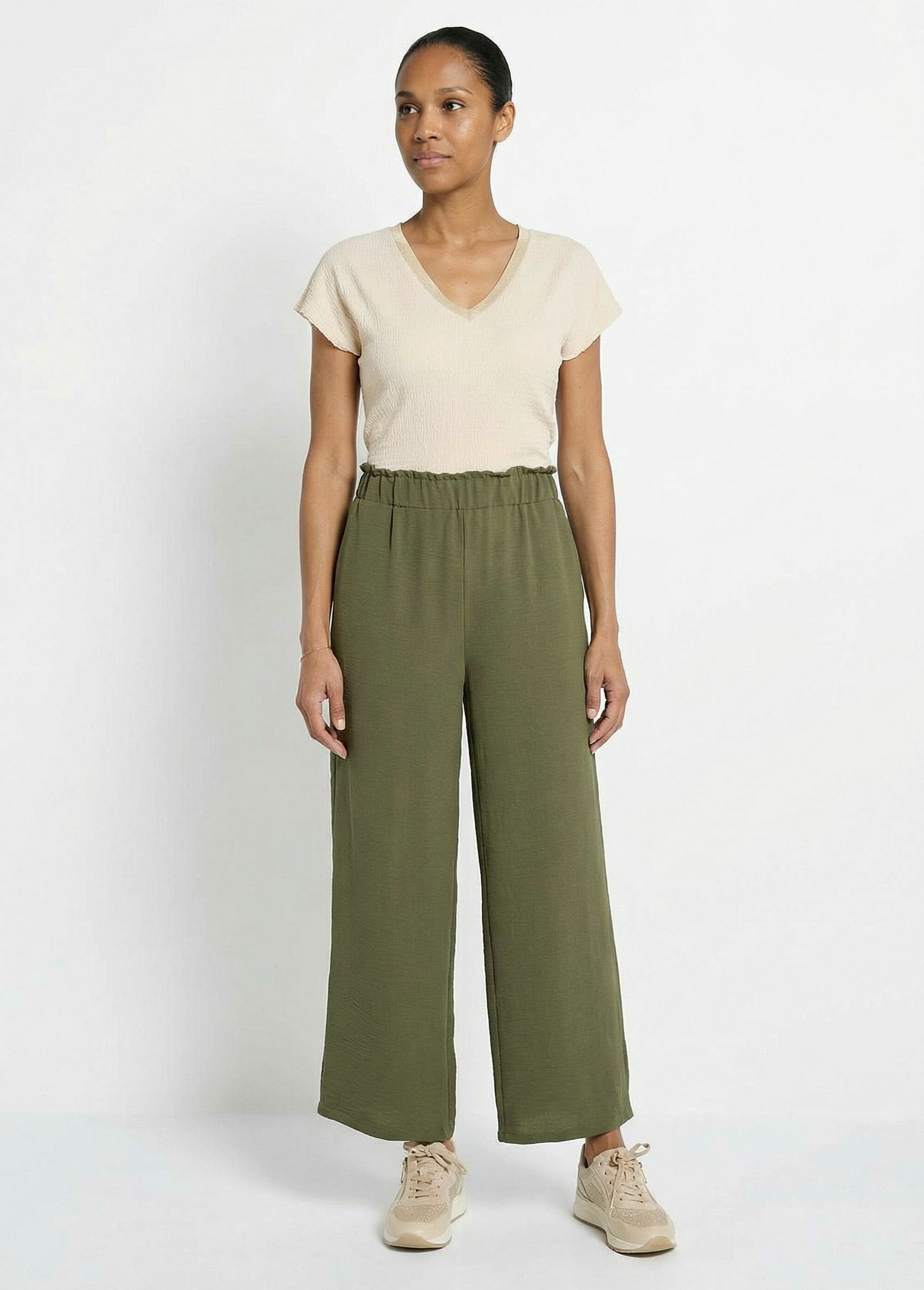 Wide-leg_flowing_crepe_trousers_Khaki_SF1_slim