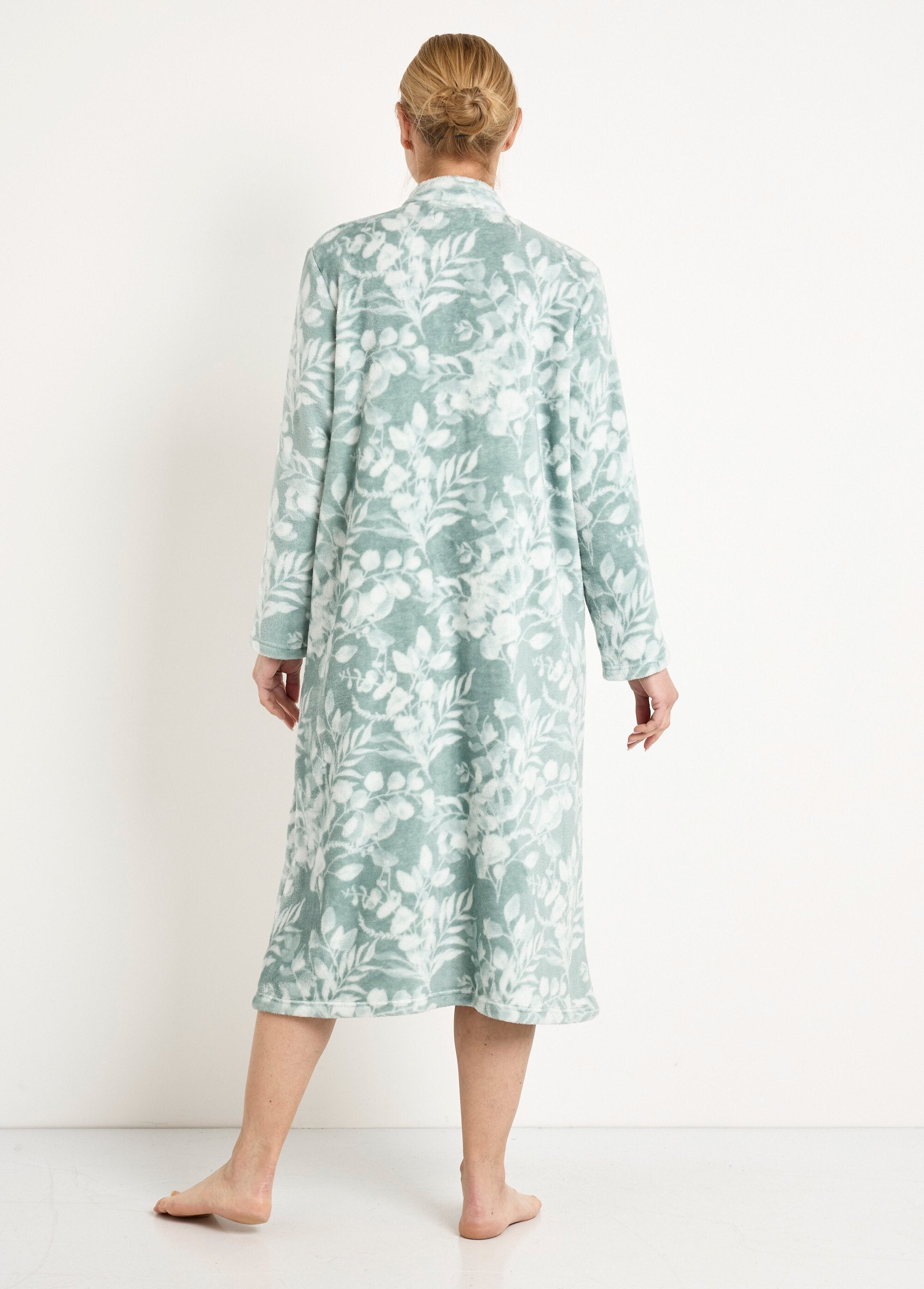 Fleece-printed_plush_bathrobe_length_115_cm_Green_print_DO1_slim