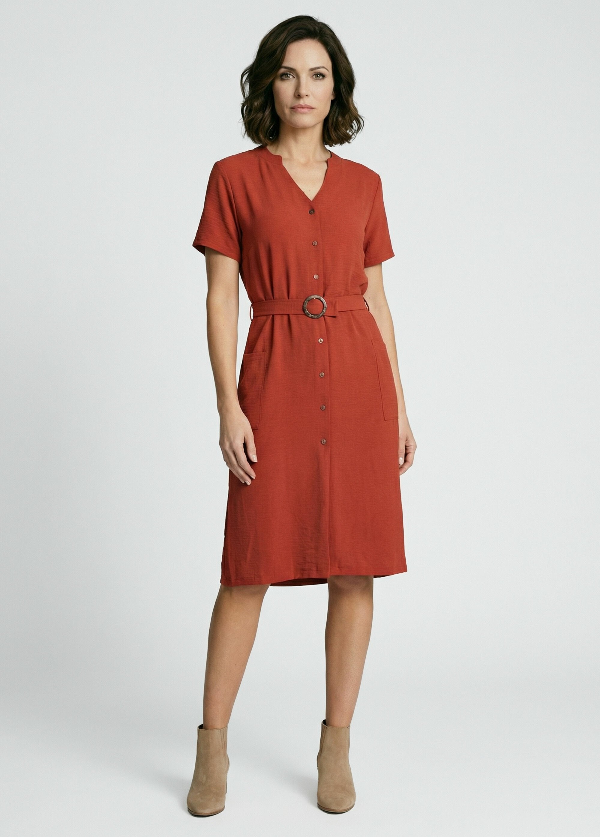 Crepe_shirt_dress,_ethnic_style_Terracotta_SF1_slim
