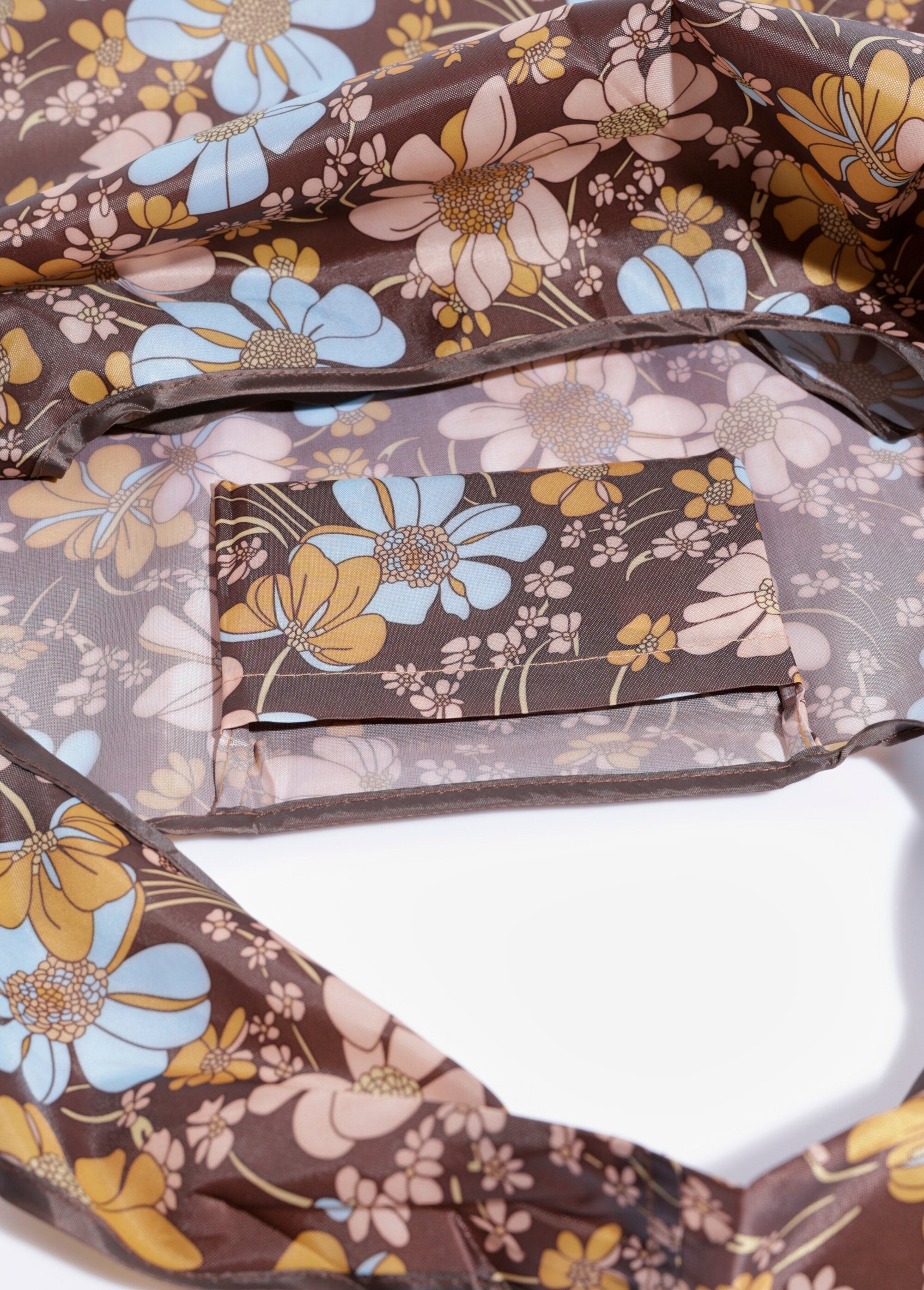 Foldable_shopping_bag,_daisy_Brown_print_DE2_slim