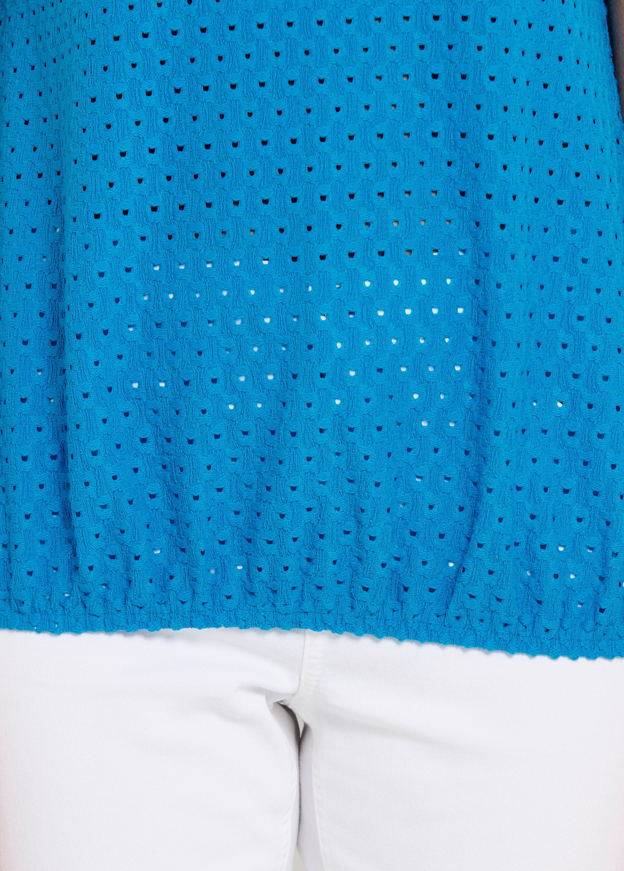 Loose_T-shirt_with_short_plain_V-neck_blouse_Turquoise_DE1_slim