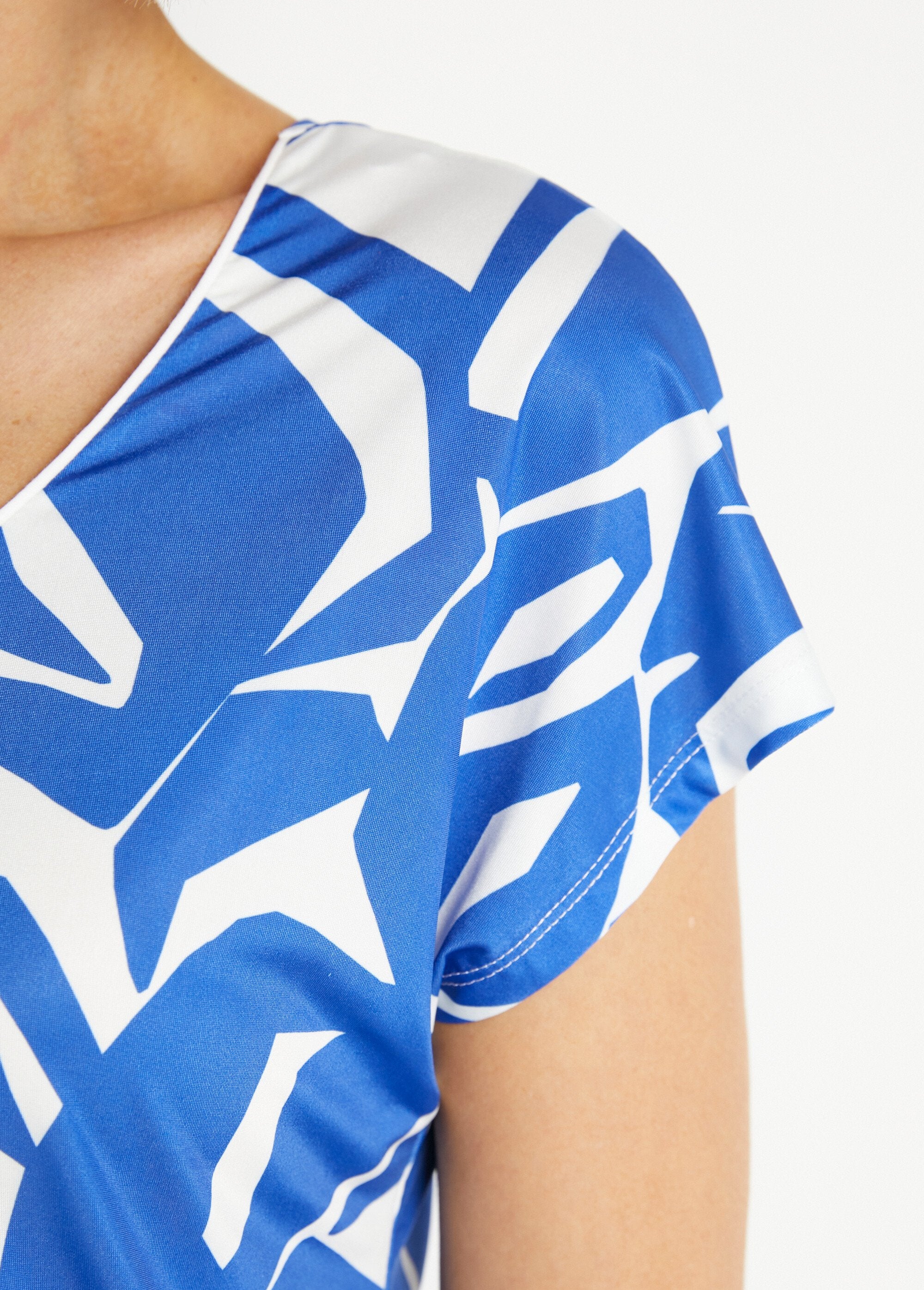 Short_straight_V-neck_graphic_print_t-shirt_Blue_and_white_DE2_slim