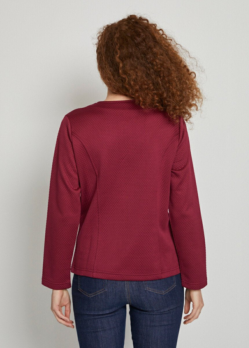 Collarless_fitted_jacket_Plum_DO1_slim