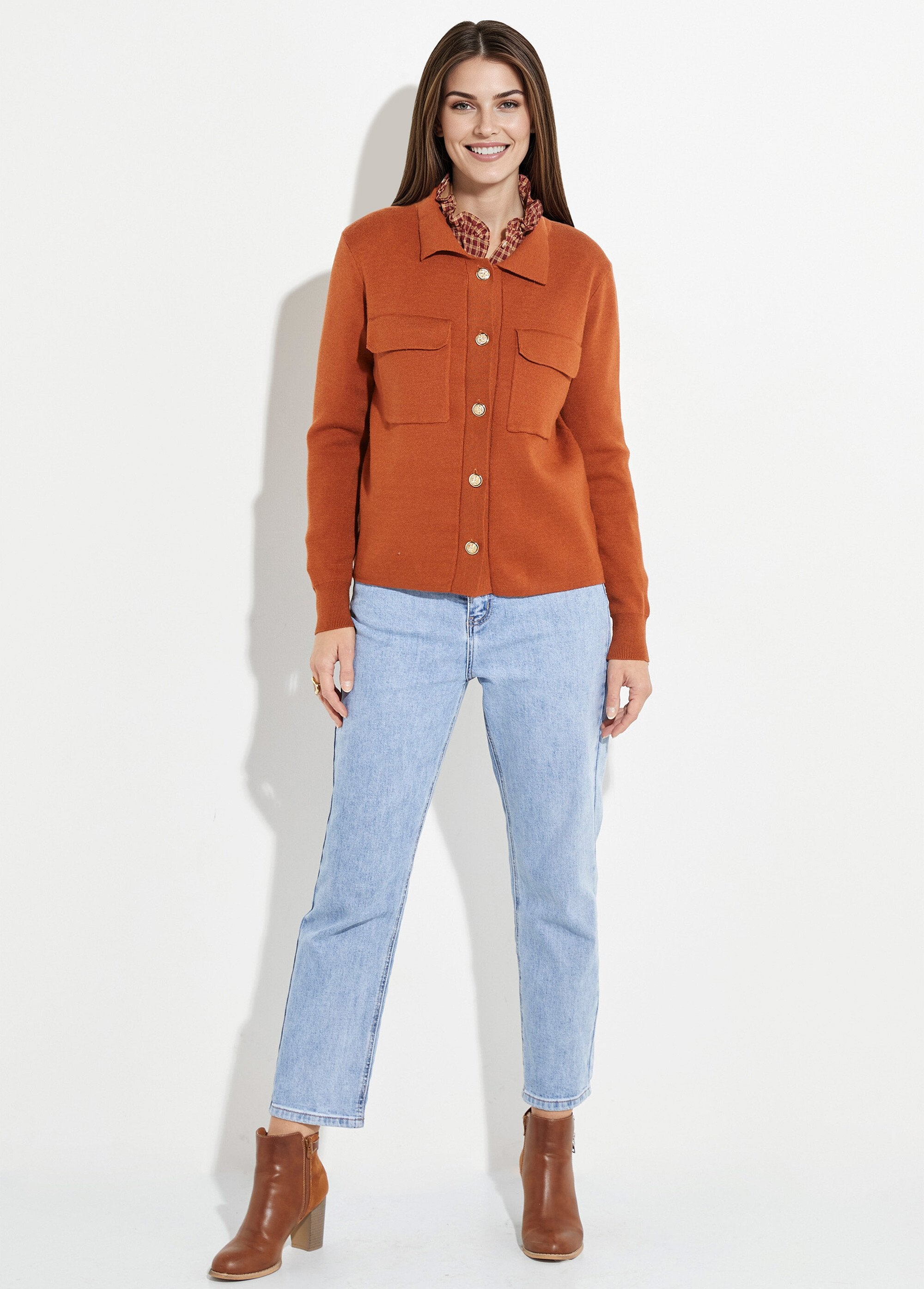 Jacquard_knit_jacket_with_metal_buttons_Brick_SF1_slim