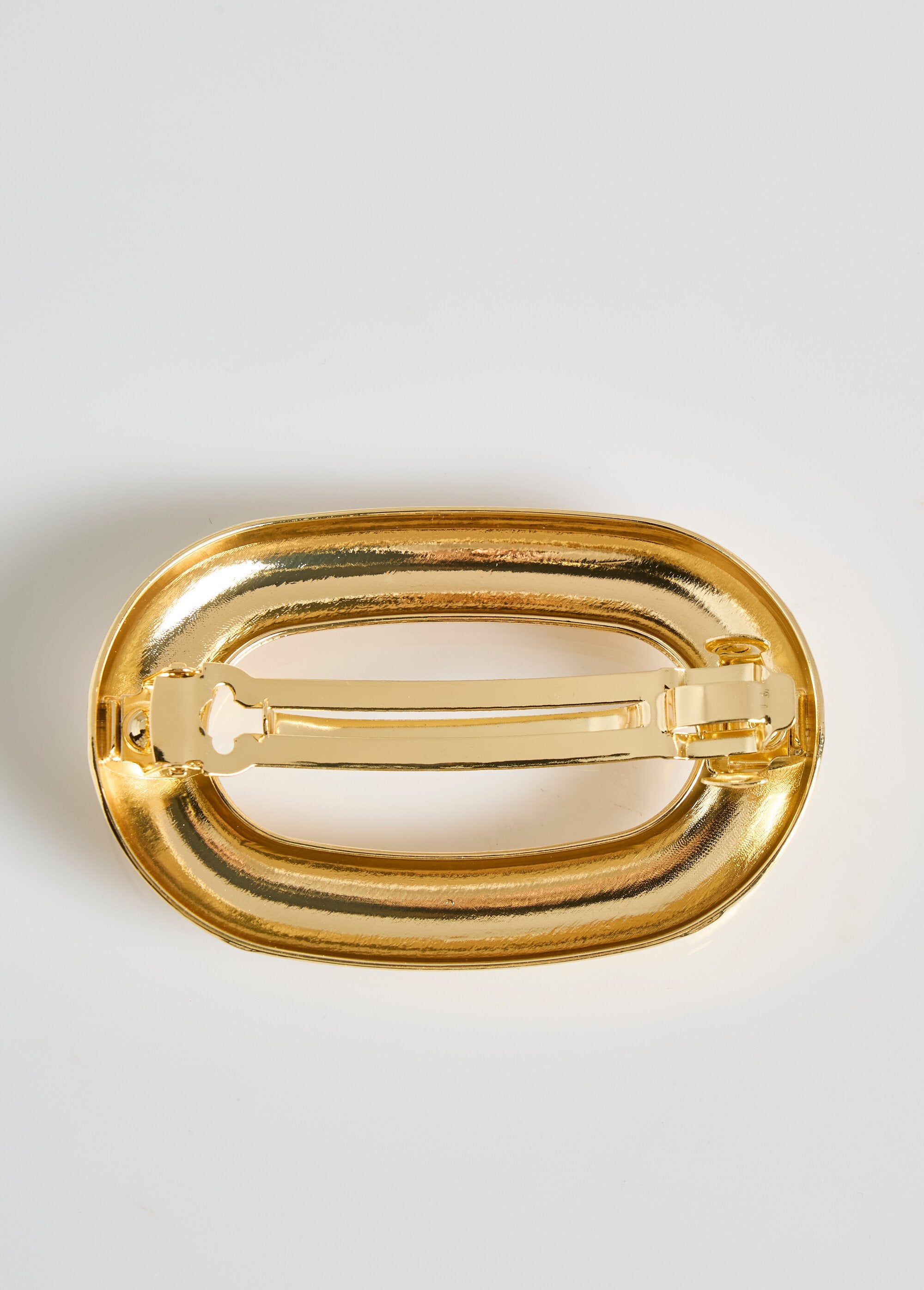 Barrette_anneau_ovale,_acier_inoxydable_Dore_DO1_slim