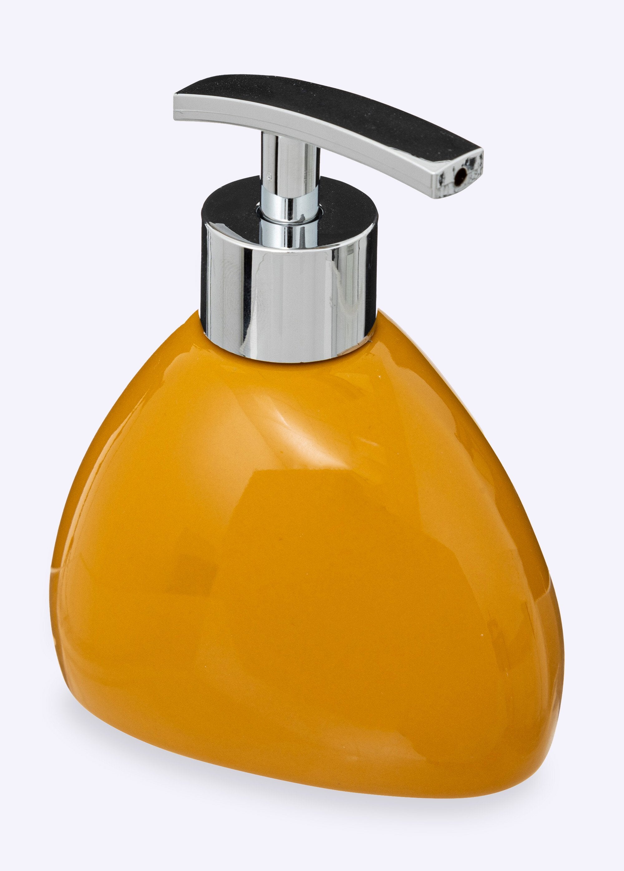 Distributeur_savon_liquide,_forme_galet_Jaune_FA1_slim