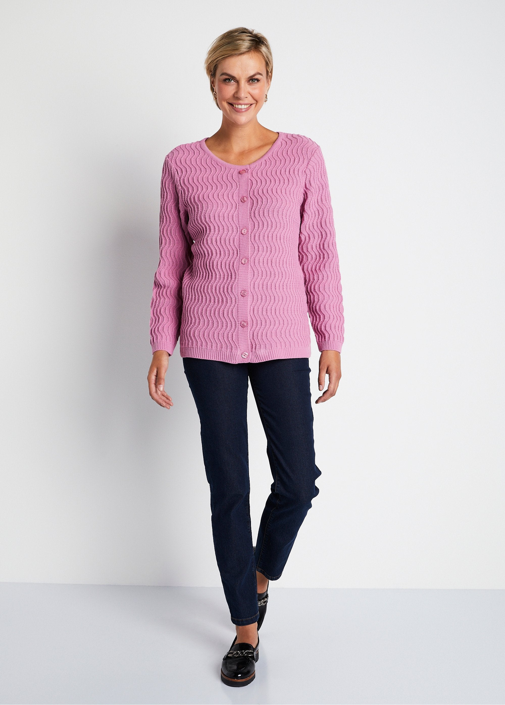 Short_fancy_knit_buttoned_cardigan_Old_pink_SF1_slim