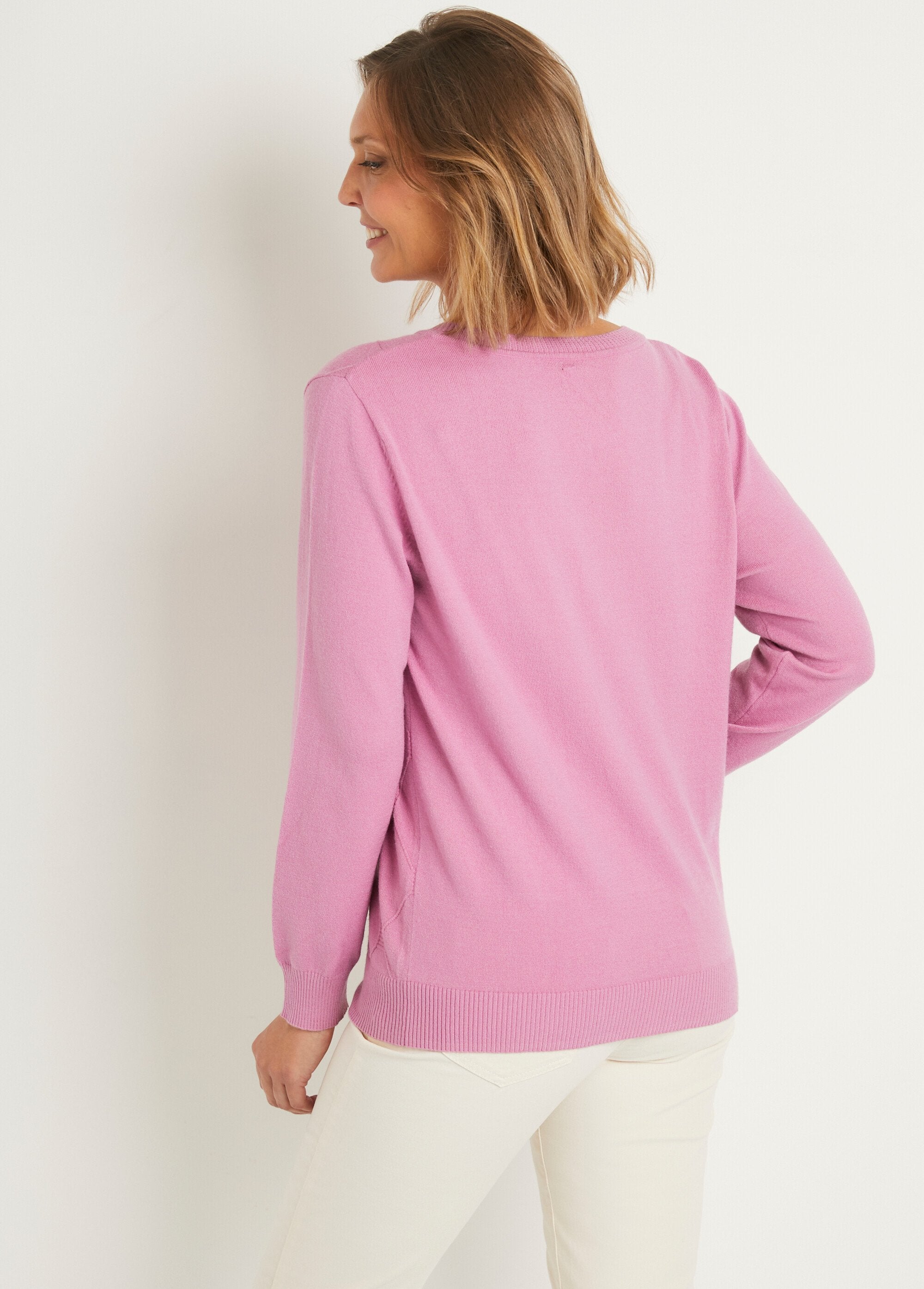 Cardigan,_plain,_buttoned,_modal_blend_Pink_DO1_slim