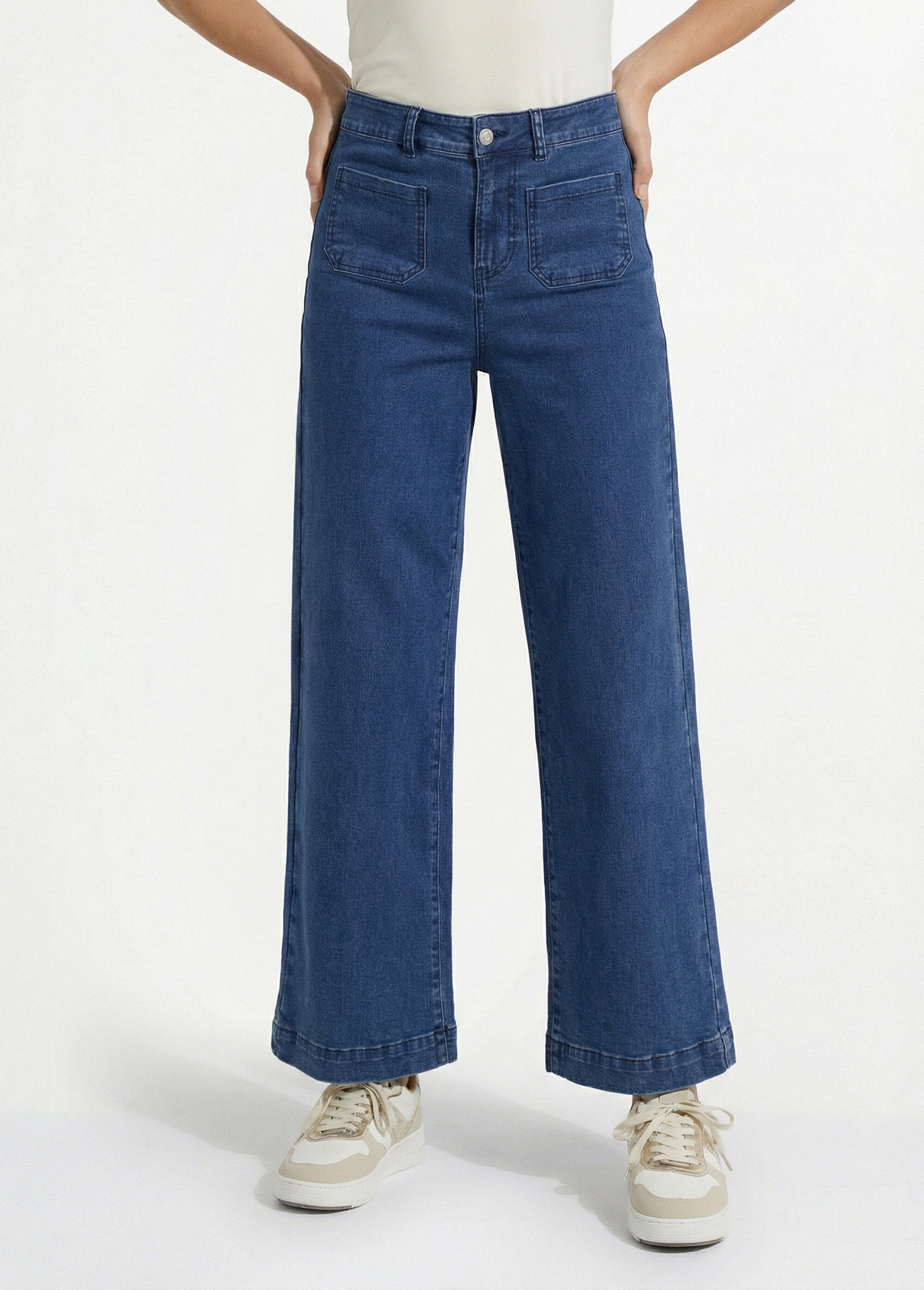 Jean_7/8ème_large_denim_extensible_4_poches_Bleu_stone_FA1_slim