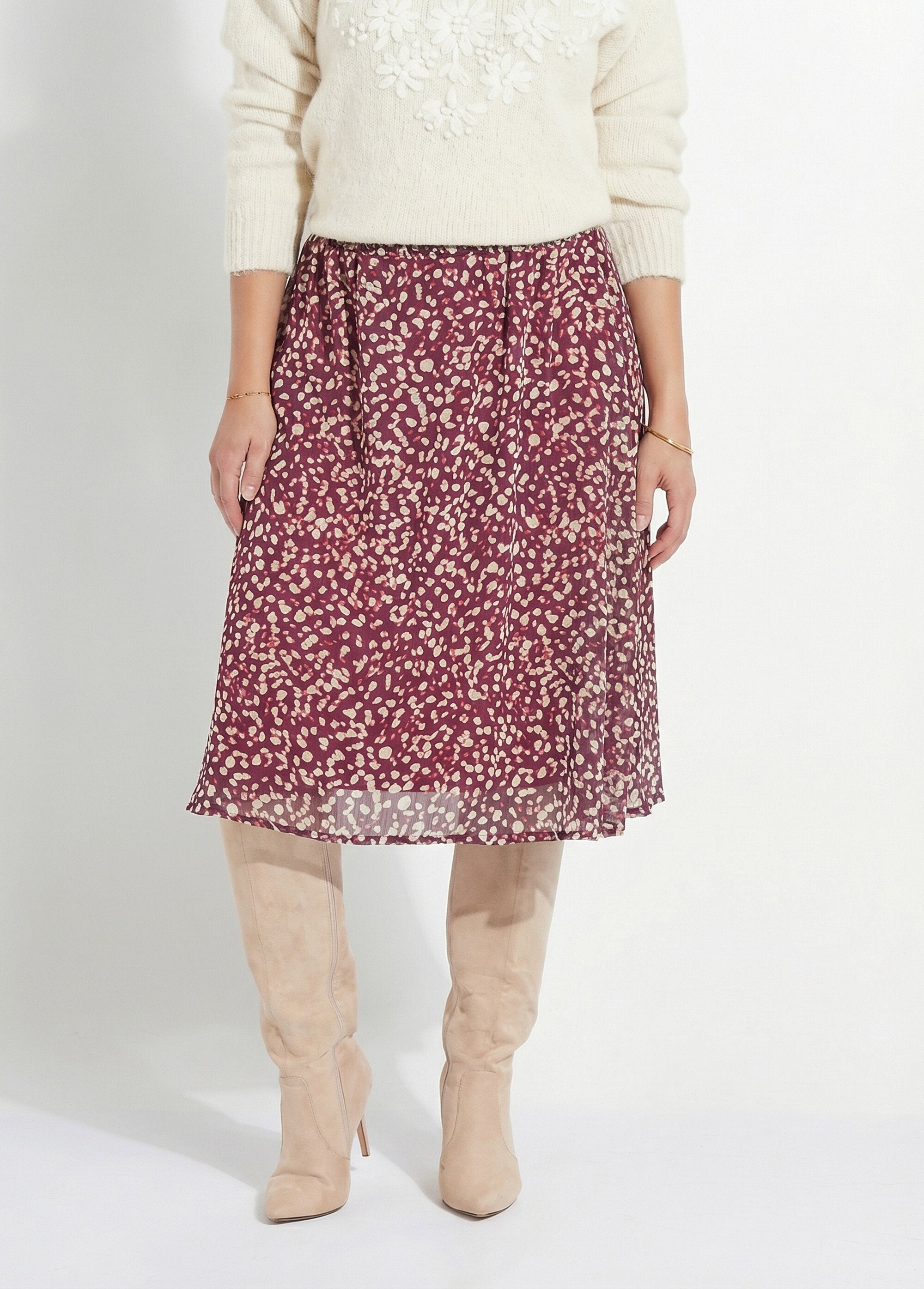 Mid-length_flared_skirt_in_lined_printed_voile_Purple_and_ecru_FA1_slim