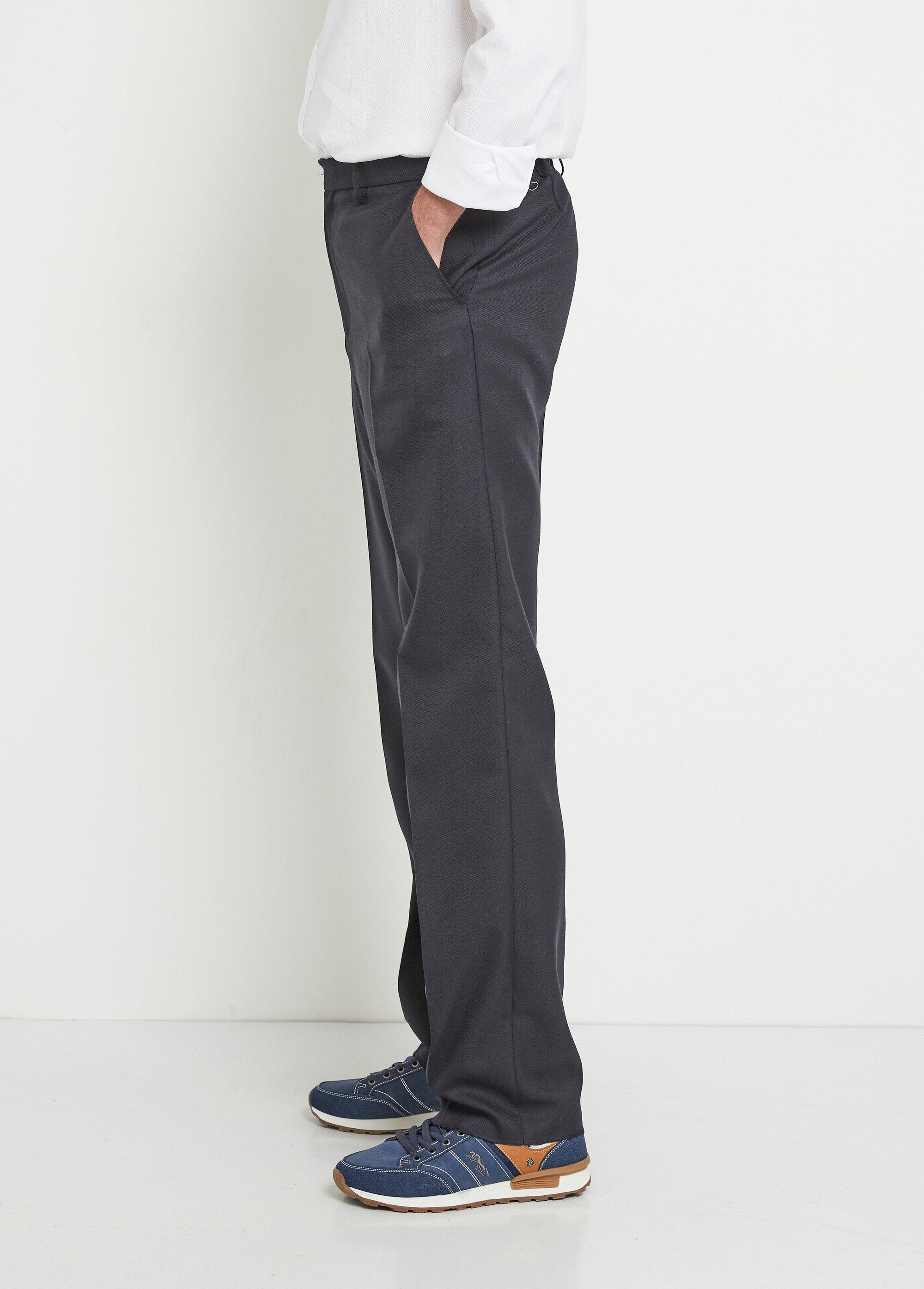Pantalon_ceinture_ajustable_invisible_tissu_sergé_laine_Marine_GA1_slim
