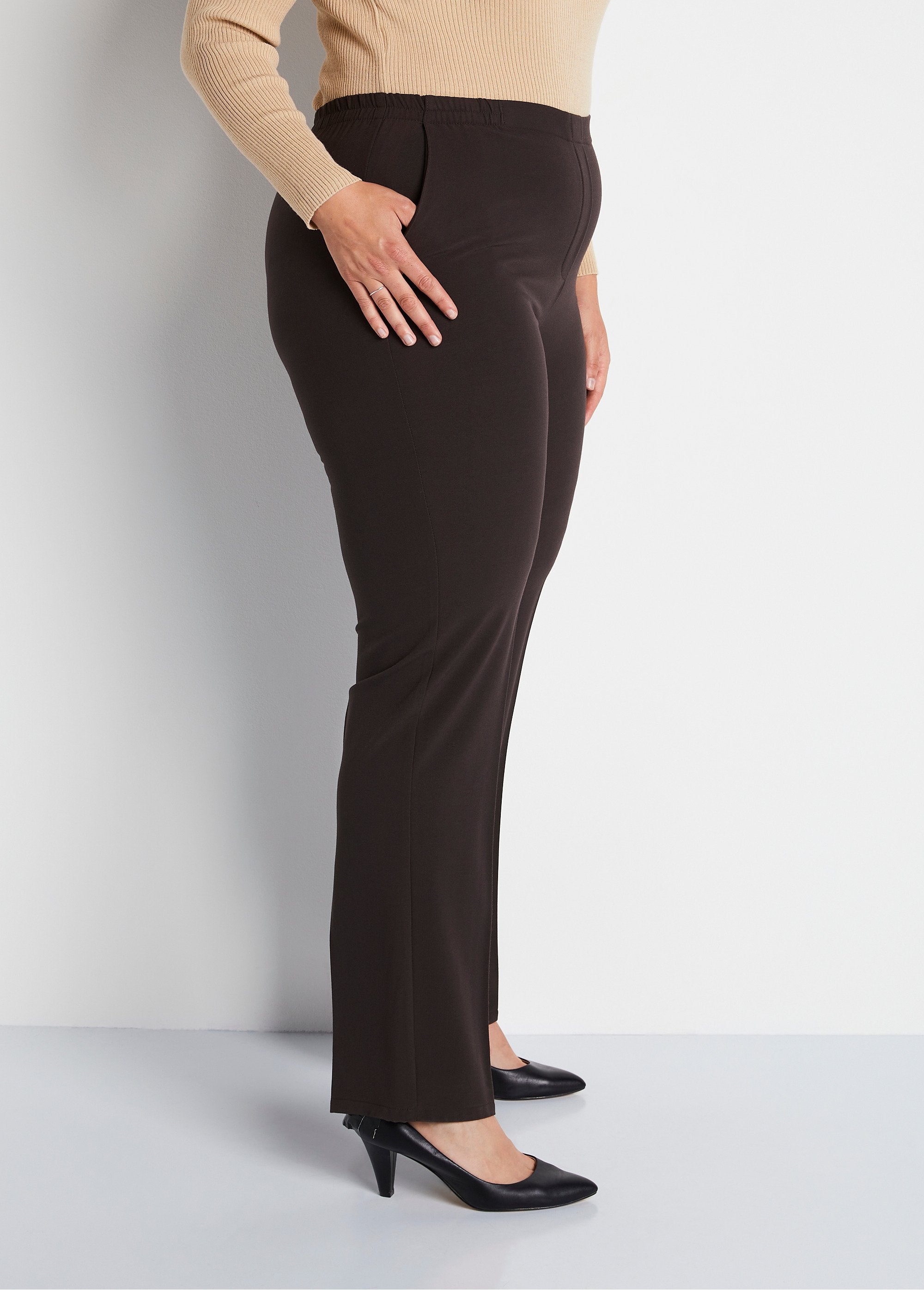 Straight_pants_with_semi-elasticated_waist_Brown_DR1_curvy