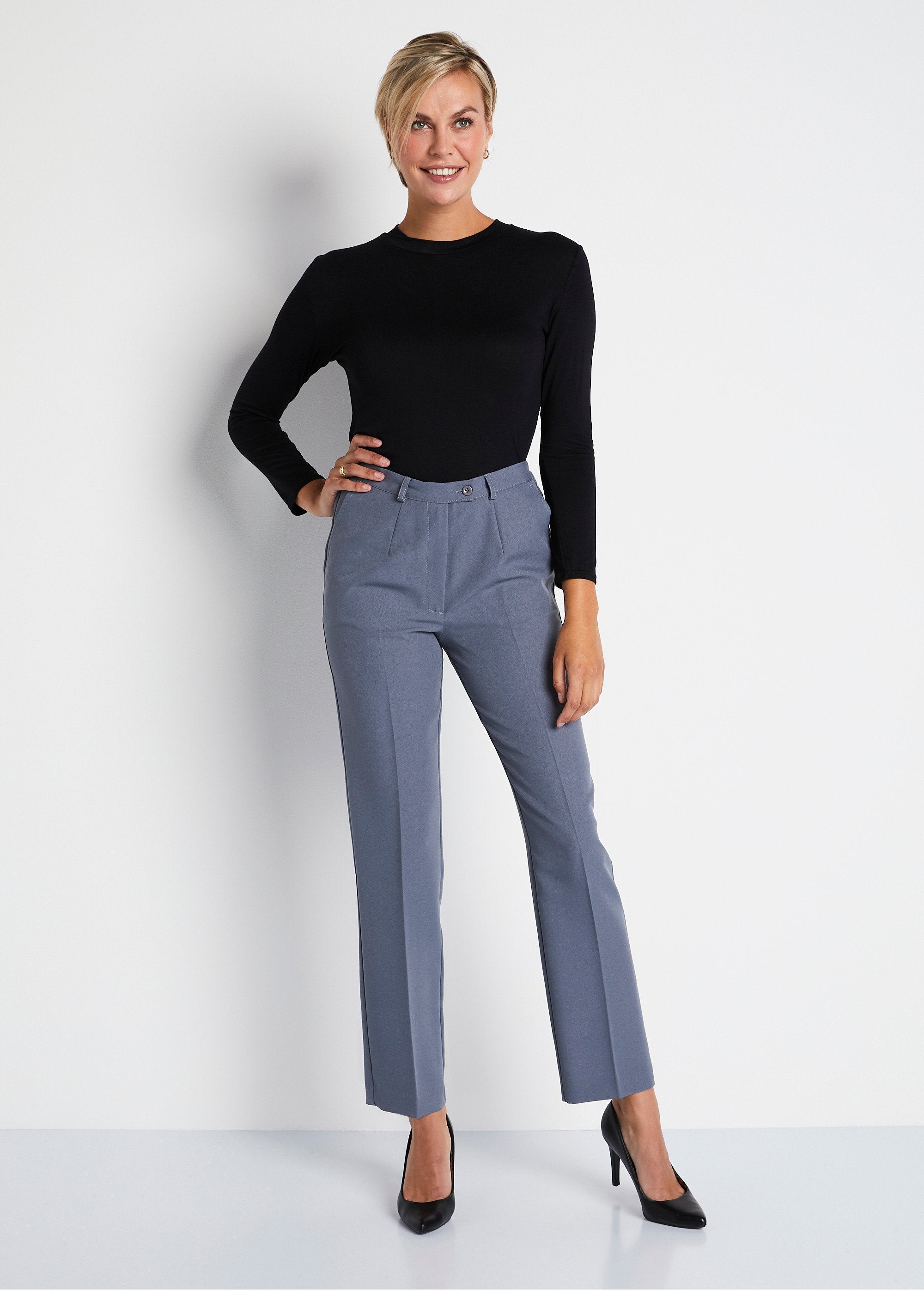 Straight_pants_with_semi-elasticated_waist,_wrinkle-free_fabric_Gray_SF1_slim