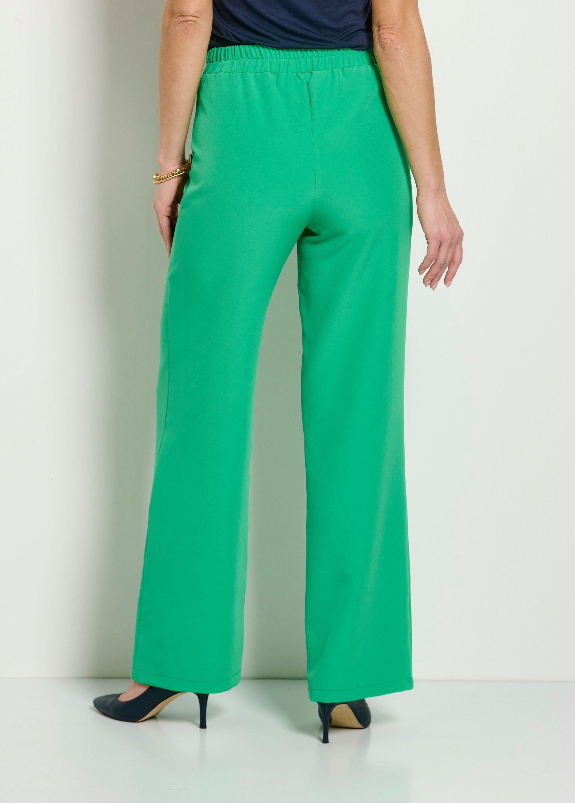 Plain_wide_leg_pants_with_semi-elasticated_waist_Green_DO1_slim