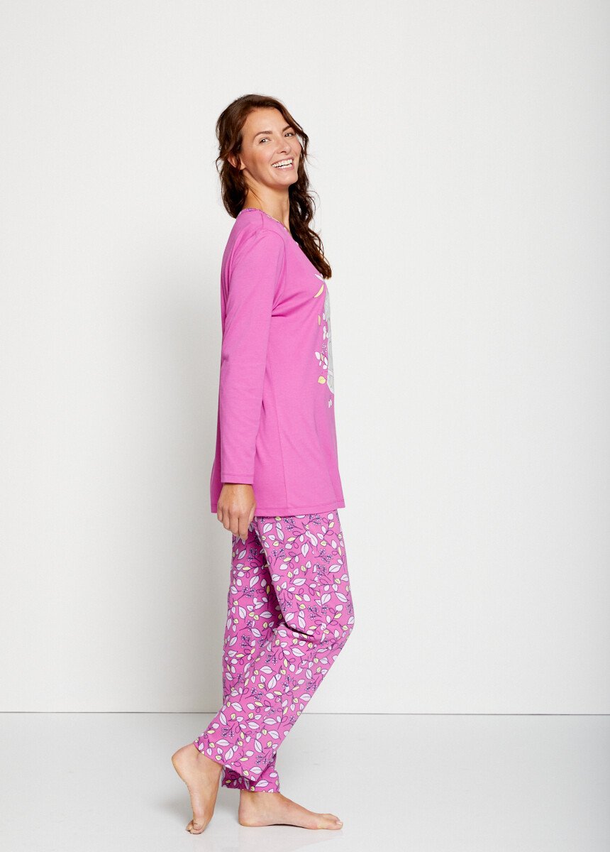 Koala_pattern_printed_cotton_pajamas_Pink_DR1_slim