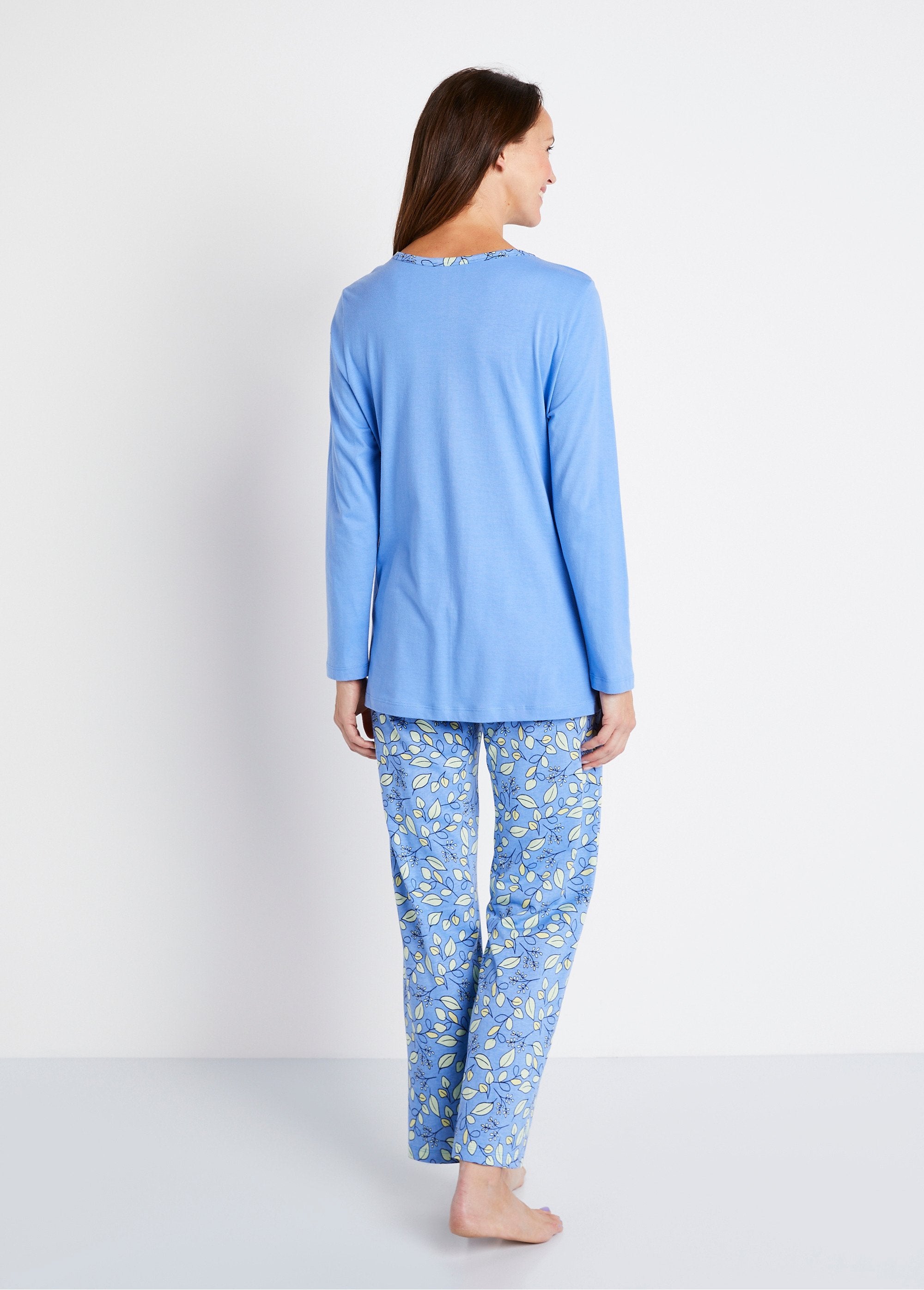 Koala_pattern_printed_cotton_pajamas_Blue_DO1_slim