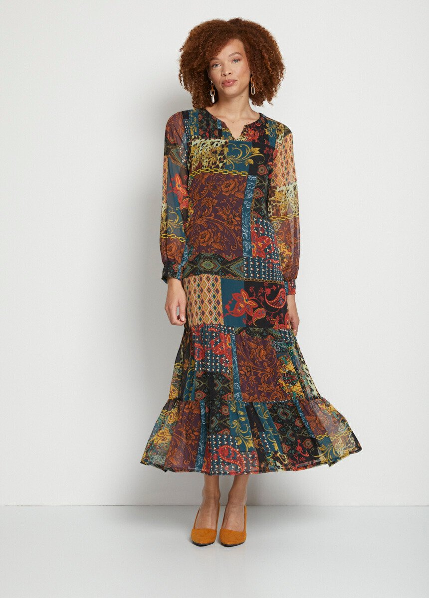 Patchwork_print_ruffled_long_dress_Multicolor_print_FA1_slim