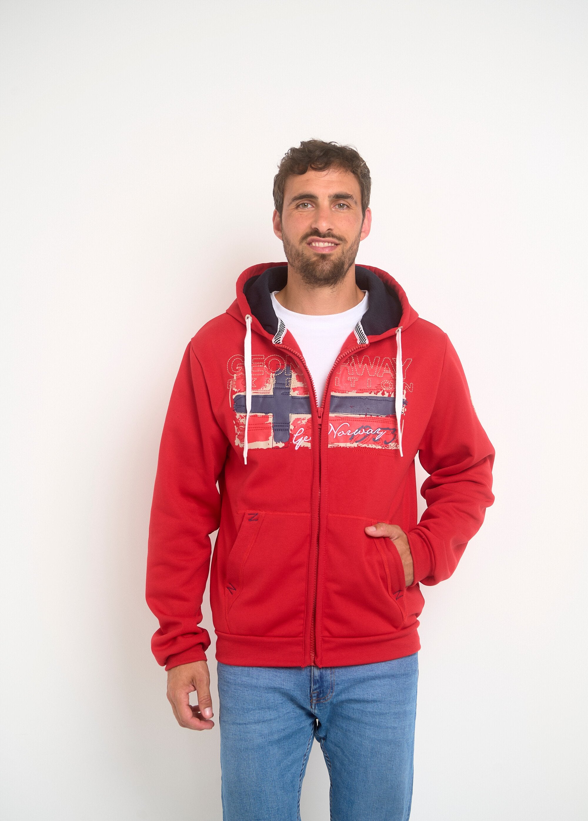 Kangaroo_pocket_zipped_hoodie_Red_and_navy_FA1_slim