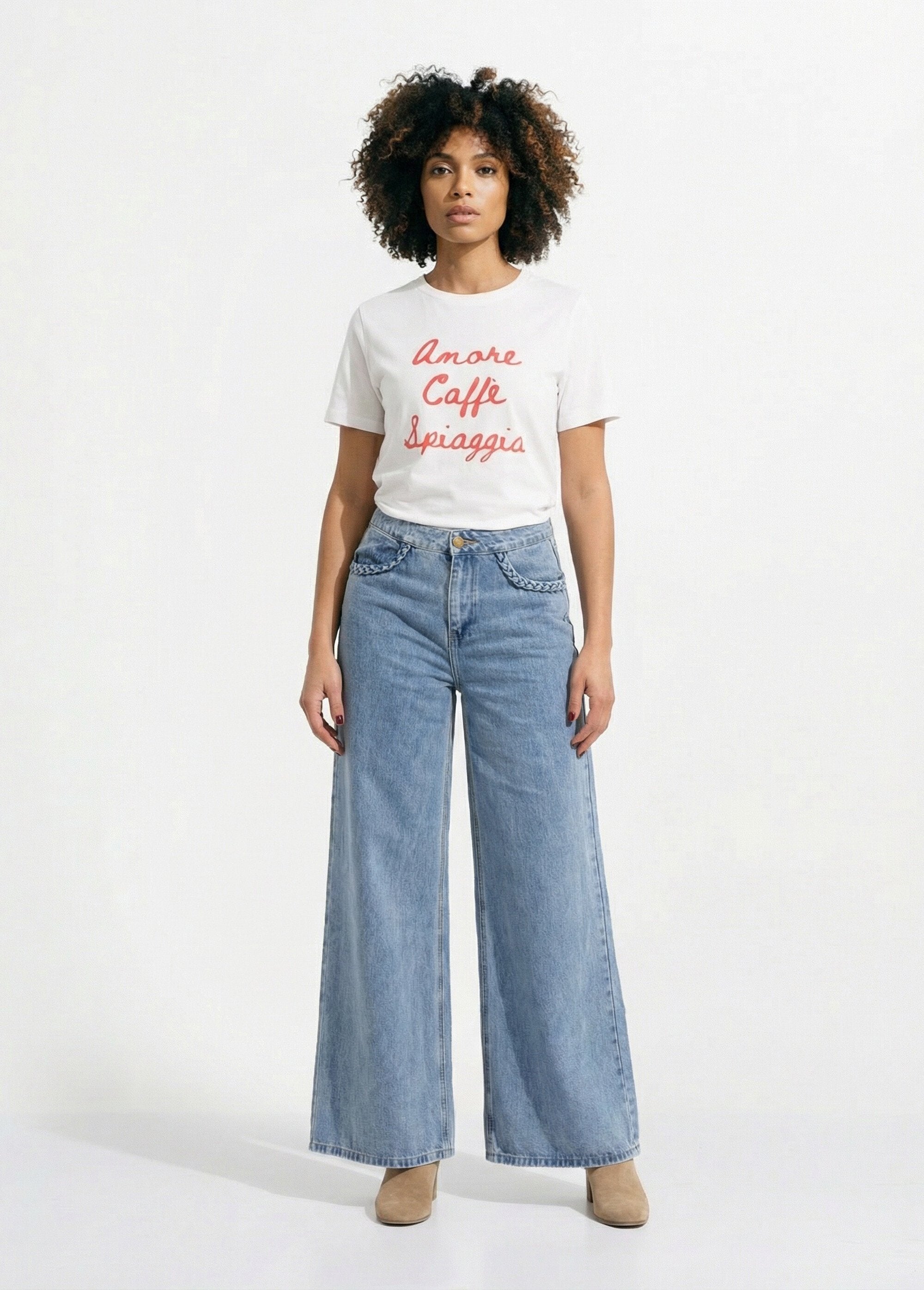 White_cotton_t-shirt_Amore_Caffè_Spiaggia_White_and_red_SF1_slim