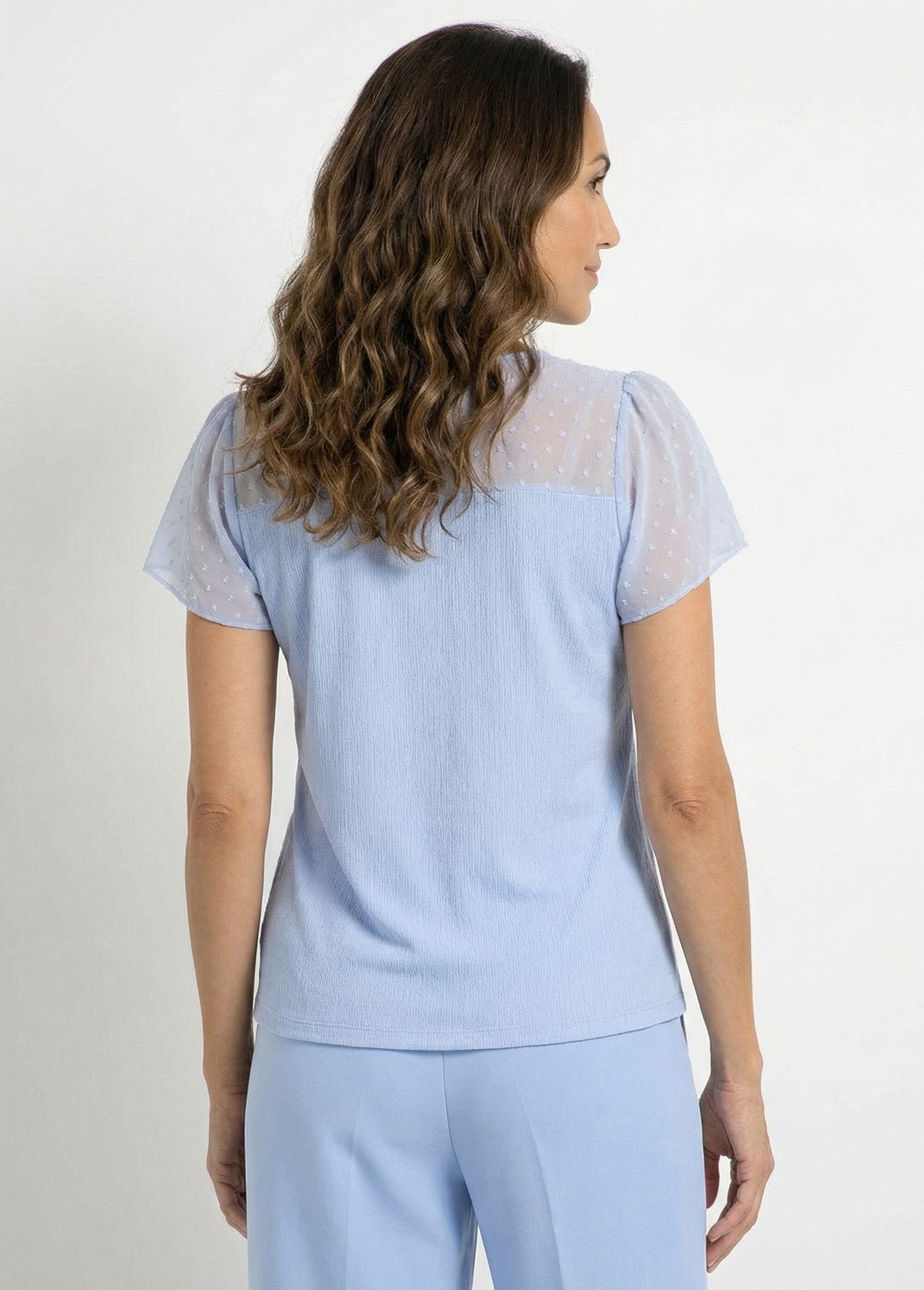 T-shirt_col_V_plumetis_manches_courtes_Bleu_DO1_slim