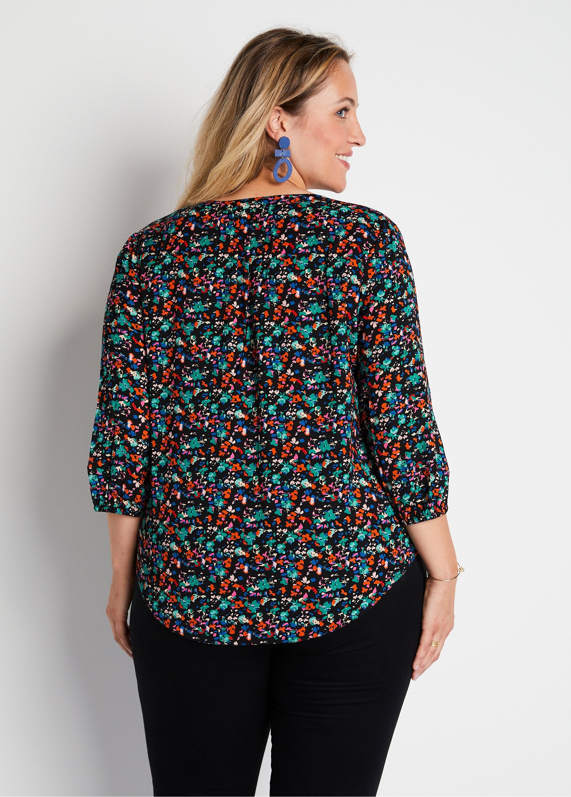 Loose_mid-length_tunic_with_3/4_sleeves_Multicolor_Imp_DO1_curvy