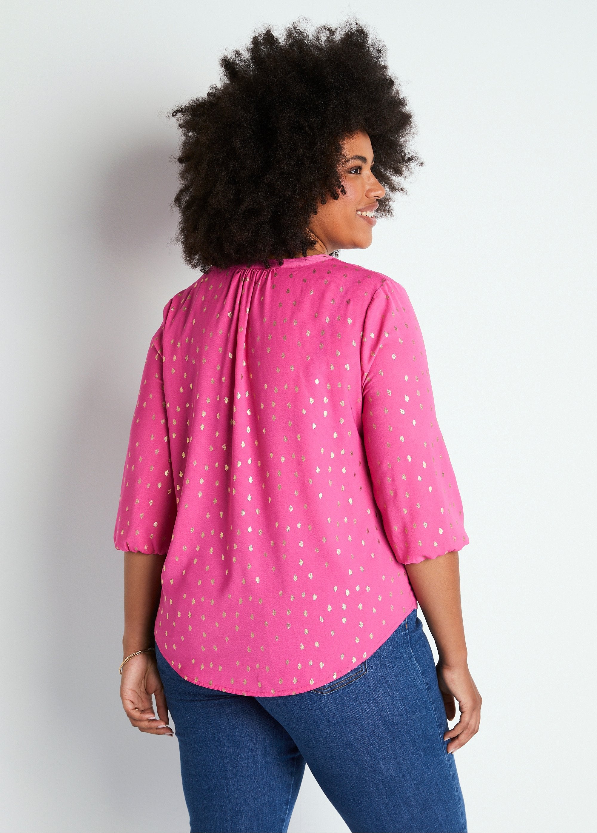 Loose_mid-length_tunic_with_3/4_sleeves_Pink_DO1_curvy