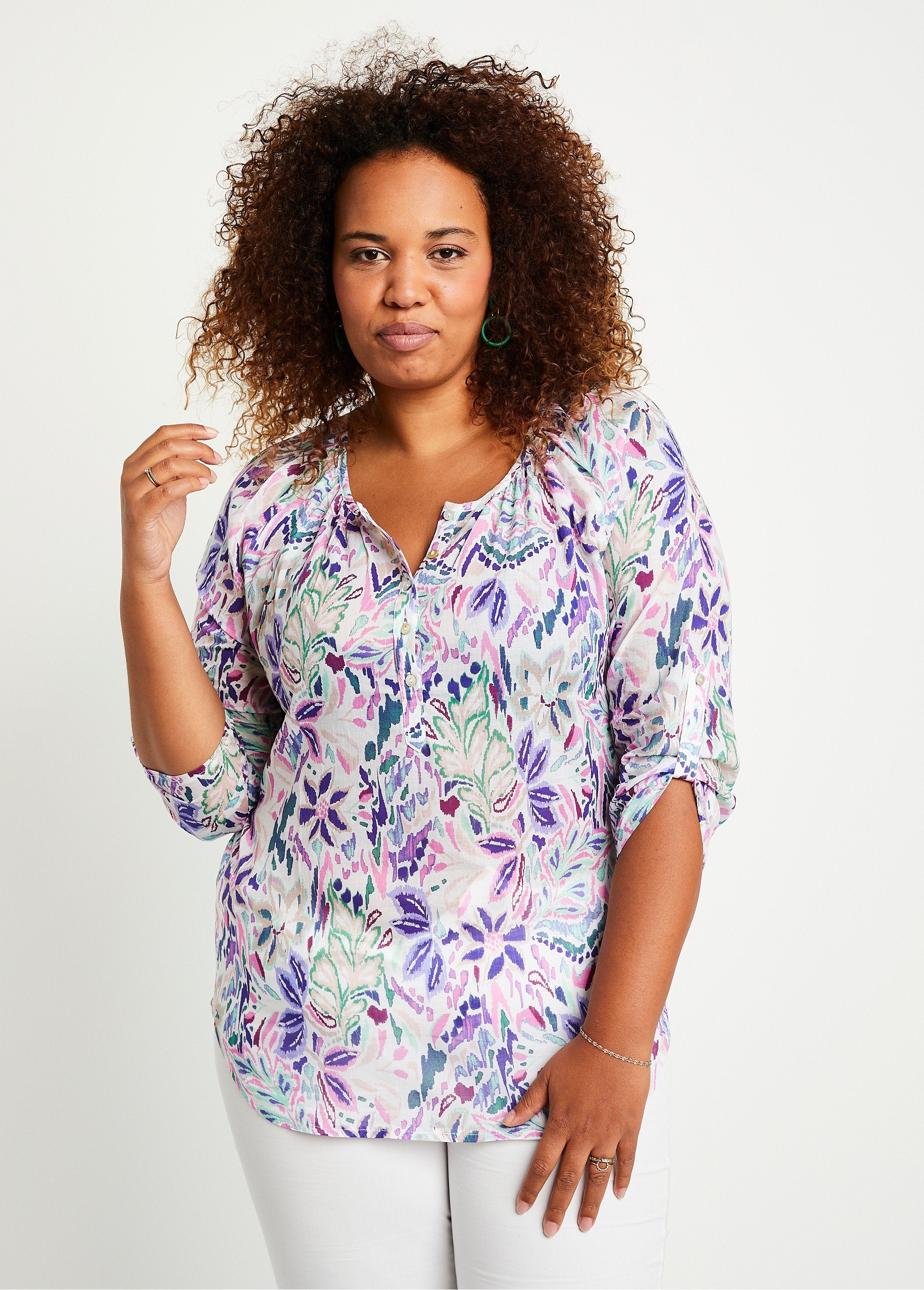 Buttoned_paisley_print_tunic_Purple_and_pink_FA1_curvy